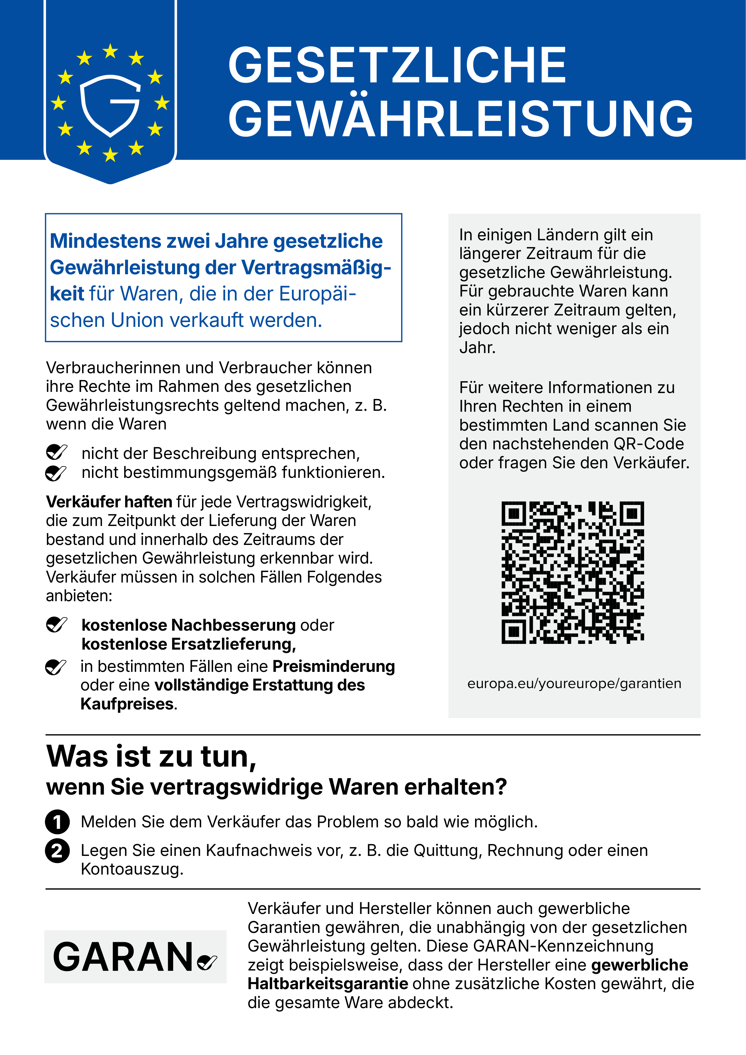 EU legal guarantee